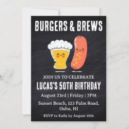 invitación de cumpleaños a la cerveza bbq