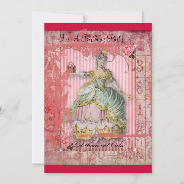 Invitación de cumpleaños a la congelación de paste (Anverso)