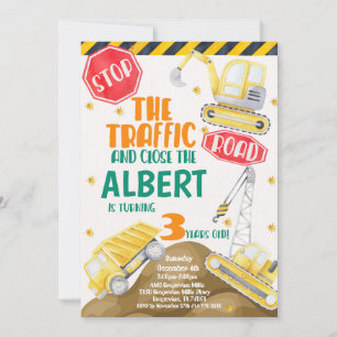 Invitación de cumpleaños a la construcción de acua