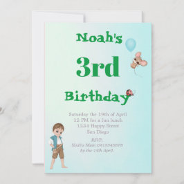 Invitación de cumpleaños a la edad del ratón azul 