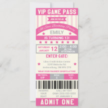 Invitación de cumpleaños a la entrada temática dep