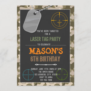 Invitación de cumpleaños a la etiqueta láser de ca