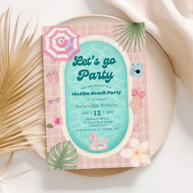 Invitación de cumpleaños a la fiesta de verano en  (Subido por el creador)