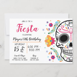 Invitación de cumpleaños a la Fiesta Floral de crá