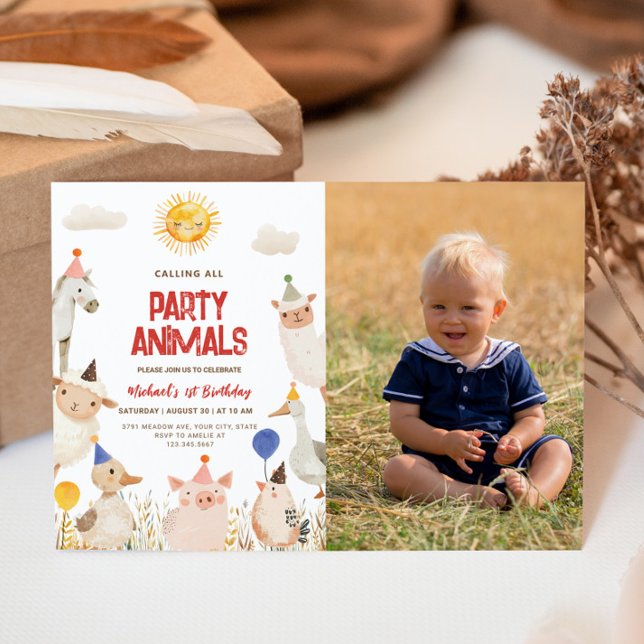 Invitación de cumpleaños a la foto de animales de  (Subido por el creador)