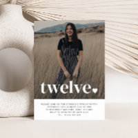 Invitación de cumpleaños a la foto de Doce corazon