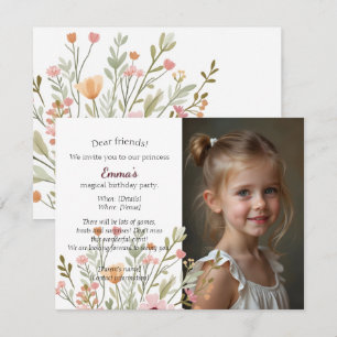 Invitación de cumpleaños a la foto de la moda mode