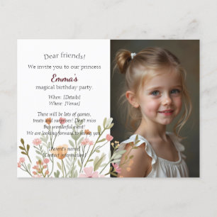 Invitación de cumpleaños a la foto de la moda mode
