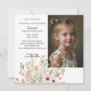 Invitación de cumpleaños a la foto de la moda mode