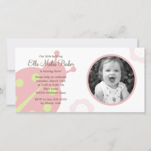 Invitación de cumpleaños a la foto de Ladybug
