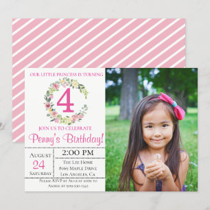Invitación de cumpleaños a la foto de Pastel Garde
