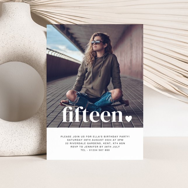 Invitación de cumpleaños a la foto de quince coraz (Subido por el creador)