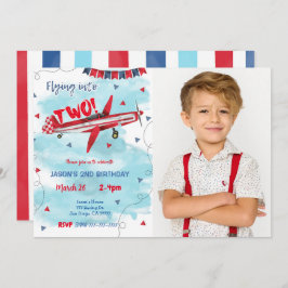 Invitación de cumpleaños a la foto del avión