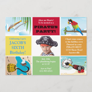 Invitación de cumpleaños a la foto del Fiesta Pira