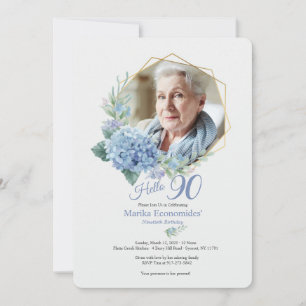 Invitación de cumpleaños a la foto del marco de Hy
