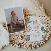 Invitación de cumpleaños a la foto del tigre