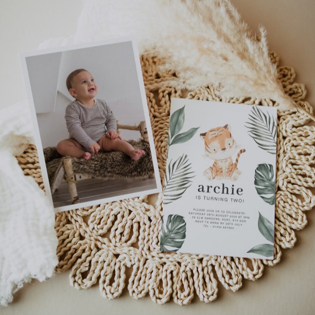 Invitación de cumpleaños a la foto del tigre (Subido por el creador)