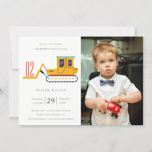 Invitación de cumpleaños a la foto del vehículo de