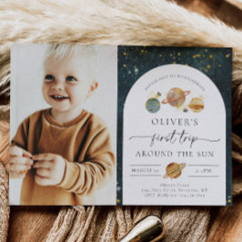 Invitación de cumpleaños a la foto espacial | Prim