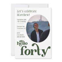 Invitación de cumpleaños a la foto para él | Cuare