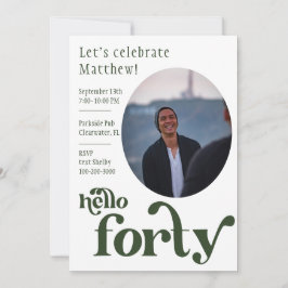 Invitación de cumpleaños a la foto para él | Cuare