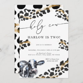 Invitación de cumpleaños a la granja de la vaca sa