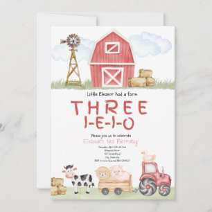 Invitación de Cumpleaños a la Granja E-I-E-I-O