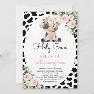 Invitación de cumpleaños a la granja floral rosa C