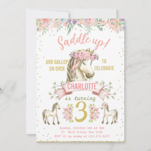 Invitación de cumpleaños a la lechona Pony
