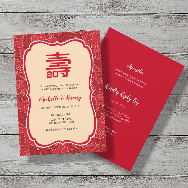 Invitación de cumpleaños a la longevidad china (Sh (Subido por el creador)