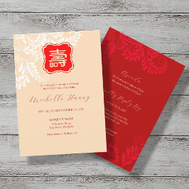 Invitación de cumpleaños a la longevidad china (Sh