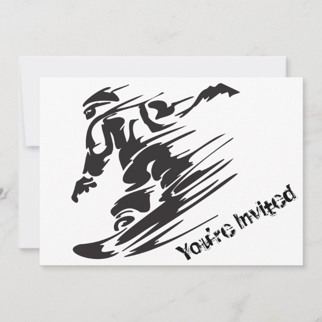 Invitación de cumpleaños a la montaña Silhouette S (Anverso)