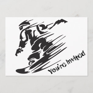 Invitación de cumpleaños a la montaña Silhouette S