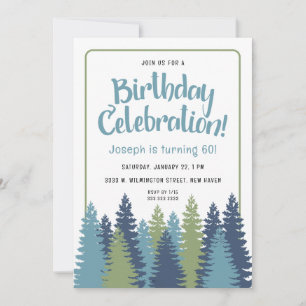 Invitación de cumpleaños a la naturaleza de los ár