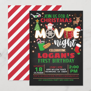 Invitación de cumpleaños a la película Navidades