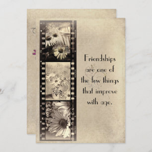 Invitación de cumpleaños a la película vintage