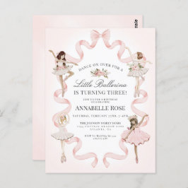 Invitación de cumpleaños a la pequeña Ballerina Ch