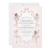 Invitación de cumpleaños a la pequeña Ballerina Ch