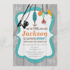 Invitación de cumpleaños a la pesca de Reel