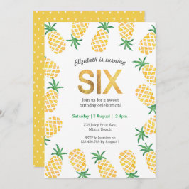 Invitación de cumpleaños a la piña tropical 6