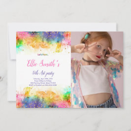 Invitación de cumpleaños a la pintura editable