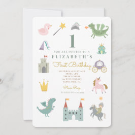 Invitación de cumpleaños a la princesa Dragon