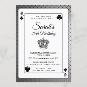 Invitación de cumpleaños a la Reina de los Clubes