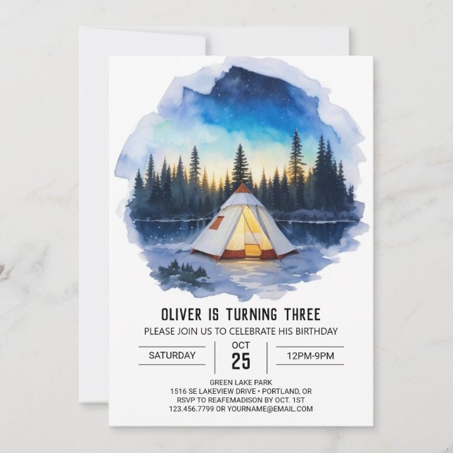 Invitación de cumpleaños a la retirada de la monta (Anverso)