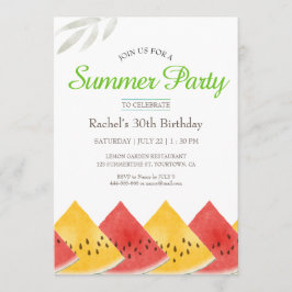 Invitación de cumpleaños a la sandía fresca