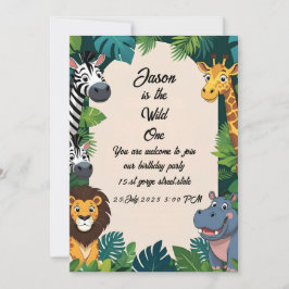 Invitación de cumpleaños a la Selva Safari