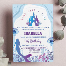 Invitación de cumpleaños a la sirena