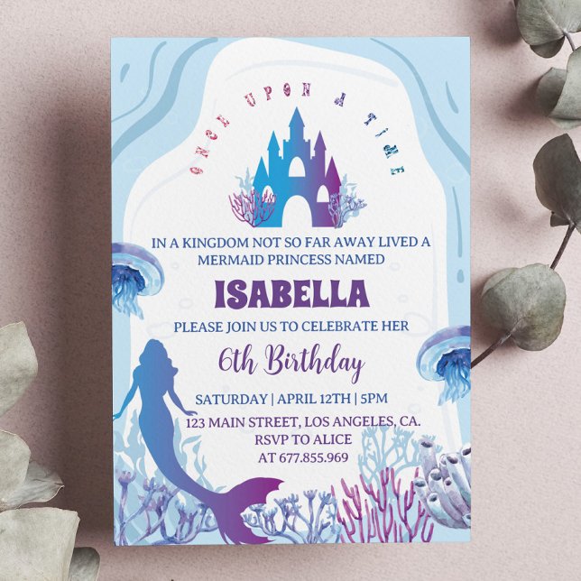 Invitación de cumpleaños a la sirena (Subido por el creador)