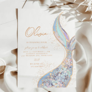 Invitación de cumpleaños a la sirena
