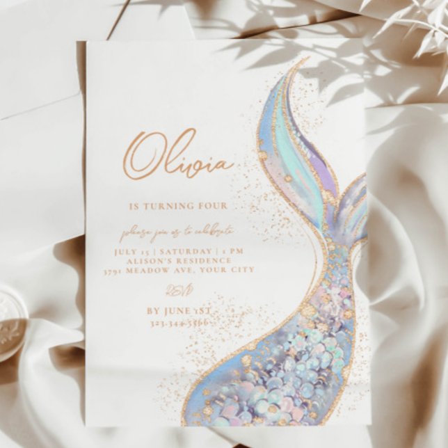 Invitación de cumpleaños a la sirena (Subido por el creador)
